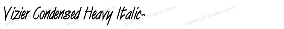 Vizier Condensed Heavy Italic字体转换
